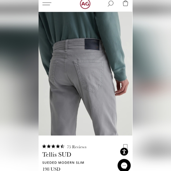 Adriano Goldschmied jeans size 31/34 color gray.  men's - Picture 11 of 13